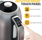 Electric Kettle, 1.7L/1500W, Stainless Steel, Digital Touch Panel, Keep Warm Function, Auto Shutoff, BPA-Free, Hot Water Kettle for Coffee & Tea, No Plastic Contact with Water