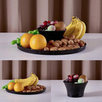 Cake Stand, 12'' Rotating Cake Turntable Revolving Cake Spinner Stand Cake Decorating Kit Display Stand Bamboo Fiber Turns Smoothly Painting Turn Table Stand for Pastries, Cupcakes(Black, L)