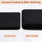 Homaxy 100% Cotton Waffle Weave Kitchen Dish Towels, Ultra Soft Absorbent Quick Drying Cleaning Towel, 13 x 28 Inches, 6-Pack, Black
