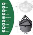 Aufind 12" 2 Pack Pie Carrier with Lid and Insulated Food Carrying Case Bag, Reusable Food Storage Containers for Pies, Cheesecake, Pizza, Nuts Fruit Perfect Gifts