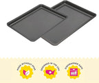 Wilton Silver 2- Piece Non-Stick Baking Sheet Set, Stainless Steel Bakeware for Baking and Roasting, Made without PFAS