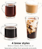 Ninja R-CFP300 DualBrew Pro Specialty 12-Cup Coffee Maker with Glass Carafe, K-Cup, 4 Brew Styles, Built-In Frother, Black - Certified Refurbished