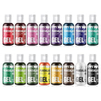 Gel Food Coloring Set - 16 Colors Concentrated Vibrant Edible Food Grade Dye for Baking, Cake, Cookie Decorating, Fondant, Icing, Frosting, Macaron, DIY Crafts - 10.82 fl.oz (20ml/Bottle)