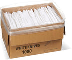 1,000 Plastic Disposable Knives Bulk Black Medium Weight Disposable Silverware Plastic Cutlery Knife