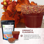 Snowy River Thanksgiving, Cocktail & Margarita Sugar Rimmer - Vibrant Naturally Colored Sugar for Cocktail Rimming, Baking & Decorating, Medium Crystal - 4oz