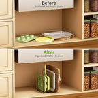 Cutting Board Organizer-1.6in Wide Kitchen Cutting Board Holder Stand for Pan,Baking Sheets,Cookie Sheets with 4 Slots,Baking Sheet Oragnizer(1PC-Large)