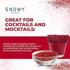 Snowy River Red, Cocktail & Margarita Sugar Rimmer - Vibrant Color Glass Rimming Sugar with Medium Crystal Texture - 16oz