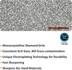 (a brand of SHARPAL) 110R 17.5-Inch/Rod L. 12-Inch Diamond Sharpening Steel Rod, Extra Fine 1200 Grit Sharpening Rod with Built-In Angle Guides, Kitchen Knife Sharpener Honing to Razor-Sharp