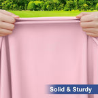 homing Rectangle Table Cloth Cover, Waterproof Polyester Elastic Fitted Tablecloth, Fits for 6 Foot Folding Tables, Washable Table Protector for Picnic, Camping, Outdoor (Pink, 30" x 72")
