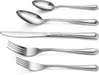 New Star Foodservice Bead Pattern, Stainless Steel, 60-Piece Flatware Set