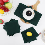 Homaxy 100% Cotton Waffle Weave Kitchen Dish Cloths, Ultra Soft Absorbent Quick Drying Dish Towels, 12 x 12 Inches, 12-Pack, Blackish Green