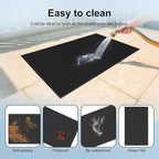 LETITIN Large 70x48 Inch Under Grill Mat for Outdoor Grill & Fire Pit - Fireproof Deck Protector Pad for Wood, Patio, Lawn - Oil-Proof Rubber Mat for Blackstone