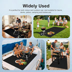 LETITIN Large 70x48 Inch Under Grill Mat for Outdoor Grill & Fire Pit - Fireproof Deck Protector Pad for Wood, Patio, Lawn - Oil-Proof Rubber Mat for Blackstone