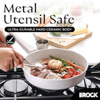 THE ROCK SOHO 8-Inch Ceramic Non Stick Frying Pan – Nothing Sticks, Never Warps, Lasts Longer, Non Toxic Skillet with Heat-Resistant Handle, PTFE PFOA & PFAS Free, Oven & Dishwasher Safe, Cream