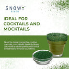 Snowy River Holly Green, Cocktail & Margarita Sugar Rimmer - Vibrant Color Glass Rimming Sugar with Medium Crystal Texture - 8oz
