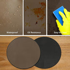 Round Under Grill Mat for Outdoor Grill, 48 Inch Anti-Slip BBQ Floor Mats, Easy to Clean Reusable Fireproof Grill Pad, Oil-Proof Waterproof Protector for Deck Fireplace Pit Mat Brown