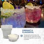 Snowy River Clear Cocktail Sugar - - Vibrant Naturally Colored Sugar for Cocktail Rimming, Baking & Decorating, Medium Crystal (8oz, Medium Crystal)