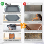 Tongjude 54 Pieces Silicone Baking Pans Set, 10 Silicone Cake Molds, Loaf Pan and Muffin Pans, Non-Stick Baking Cup, with Measuring Cups and Spoons Set, Grey