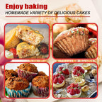 12 Cup Silicone Muffin Pan，Regular Size Cupcake Pan Great for Making Muffin Cakes, Bread, Tart - Piping Bags and Tips Set，Silicone Baking Cups-2 Pack