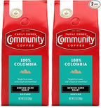 Community Coffee 100% Colombia, Medium Dark Roast Ground Coffee, 12 Ounce (Pack of 2)