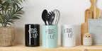 DII Kitchen Accessories Retro Collection, Ceramics, Utensil Holder, Aqua