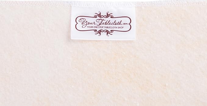 Yourtablecloth Heavy Duty Vinyl Round Fitted Tablecloth (Table Cover) with Flannel Backing Vibrant Colors Elasticized Tablecloth Great for Indoor and Outdoor Dining and Playing Cards 48” Rust Print