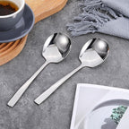 Stainless Steel Serving Spoons Set 8.8 Inch Serving Utensils Large Spoons for Buffet Catering Parties Kitchen, 8 Pcs