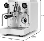 Diletta Bello Espresso Machine | Heat Exchanger | E61 | Manual Control | 3 Liter | Made In Italy | (White)
