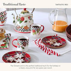 MACKENZIE-CHILDS Enamel Dinner Plate, Decorative Dinnerware Plate, 10 Inches, Tartastic
