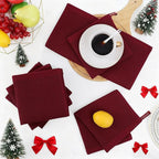 Homaxy 100% Cotton Waffle Weave Kitchen Dish Cloths, Ultra Soft Absorbent Quick Drying Dish Towels, 12 x 12 Inches, 8-Pack, Burgundy