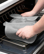 RITZ Terry Potholder & Hot Pad: Unparalleled Heat Resistant, Durable 100% Cotton – Ergonomically Designed for Optimal Grip – Easy-Care Machine Washable – 4-Pack, Titanium/Graphite