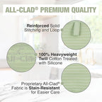 All-Clad Premium Pot Holder & Heating Pad, (2-Pack) Heat Resistant to 500 Degrees, 100% Cotton 10"x6.25" for Kitchen and Barbeque, Fennel