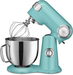 Cuisinart Stand Mixer, 12 Speed, 5.5 Quart Stainless Steel Bowl, Chef’s Whisk, Mixing Paddle, Dough Hook, Splash Guard w/ Pour Spout, Periwinkle Blue, SM-50BL
