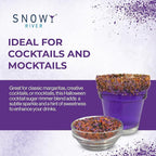 Snowy River Halloween, Cocktail & Margarita Sugar Rimmer - Vibrant Naturally Colored Sugar for Cocktail Rimming, Baking & Decorating, Medium Crystal - 16oz