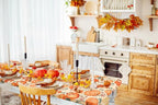 homing Rectangle Table Cloth Cover, Waterproof Polyester Elastic Fitted Tablecloth, Fits for 6 Foot Folding Tables, Washable Table Protector for Fall, Thanksgiving (Pumpkin Vine, 30" x 72")