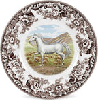 Spode Woodland Arabian Horse Dinner Plate – 10.5" Fine Earthenware Dish Featuring an Elegant Equestrian Motif – Rustic English Dinnerware, Dishwasher, Microwave & Warm Oven Safe, Made in England