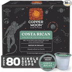 Copper Moon Single Serve Coffee Pods For Keurig K-Cup Brewers, Medium Roast, Costa Rican Blend, 80 Count