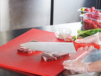 CURTA Cutting Boards for Kitchen, 24" x 18" x 0.5" Red Color Coded Plastic Chopping Board with Anti Slip Surface Dishwasher Safe