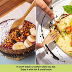 100% Biodegradable Cutlery Made of Vegetable Fibers, 300 PCS of 6.7” Long Heavy-Duty and Splinter Free Eco-Friendly Spoons, Forks & Knives, Perfect Sustainable Cutlery by The Veggie Straws