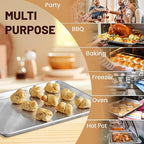 12 Pack Half Size Baking Sheet Pan Aluminum Commercial Pan for Oven Freezer Bakery Hotel Restaurant 13" × 18"
