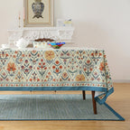 ISAENNE Designer Linen Elegant Square Tablecloth,Colorful Floral Bohemian Table Cloth,Wrinkle Resistant Decor Tablecloths for Dining Thanksgiving Kitchen Christmas,67"*67"-Floralsea A