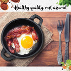 Mini Cast Iron Skillets 5 x 5 x 1.3 Inch Cast Iron Pan Small Ramekin Set Black Casserole Dish Cookware Oven Safe Mini Skillets for Kitchen Indoor Outdoor Picnic (1 Pack)