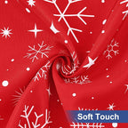 homing Rectangle Table Cloth Cover, Waterproof Polyester Elastic Fitted Tablecloth, Fits for 8 Foot Folding Tables, Washable Table Protector for Christmas, Holiday, Party (Snowflakes, 30" x 96")