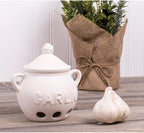 Fantes Garlic Keeper, Unglazed Ceramic, The Italian Market Original since 1906