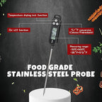 12 Pcs Meat Food Thermometer Food with Probe Water Liquid Instant Read Digital Thermometer Kitchen Cooking Supplies for Cooking BBQ Milk Yogurt (Black)