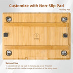 Joy&Grace Appliance Slider for Kitchen Appliances 360° Rolling Sliding Tray for Coffee Maker Countertop, Bamboo Coffee Pot Slider Rolling Tray (Natural, Large 16"x13")