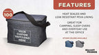 Custom Insulated Cooler Lunch Bag Set of 100, Personalized Bulk Pack - Perfect for Work, Travel, Outdoor Events - Black