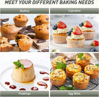 12 Cups Silicone Muffin Pan with Metal Reinforced Frame Cupcake Pan Tray Egg Molds Parents Stepdad Pawpaw Who Want Nothing Everything Future Groom Bride Law Christmas Xmas Happy Birthday Gifts Ideal