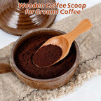 Coffee Scoop for Ground Coffee, Wooden Scoops for Jars, Scoops for Canisters, Tea, Sugar, Flour, Bath Salts, Laundry Detergent