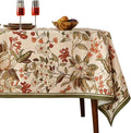 ISAENNE Designer Bohemian Linen Long Tablecloth Rectangle,Colorful Floral Pattern Table Cloth,Wrinkle Resistant Decorative Tablecloths for Dining Thanksgiving Kitchen Party,63"*102"-Grace A